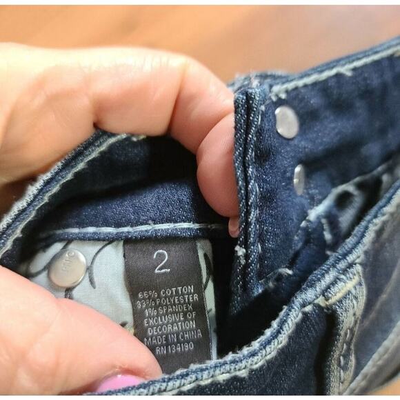 Inc. Denim Cropped Capri Denim Embellished Jean Cropped Jeans - Picture 5 of 6